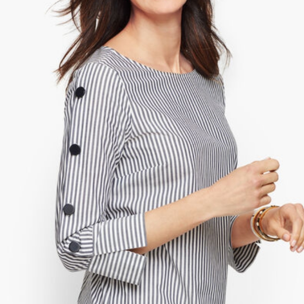 Talbots Poplin Blouse. EUC